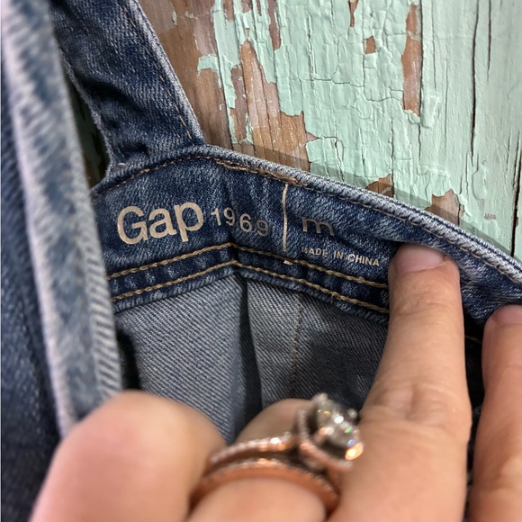 GAP Blue Denim straight leg overalls - Picture 2 of 5
